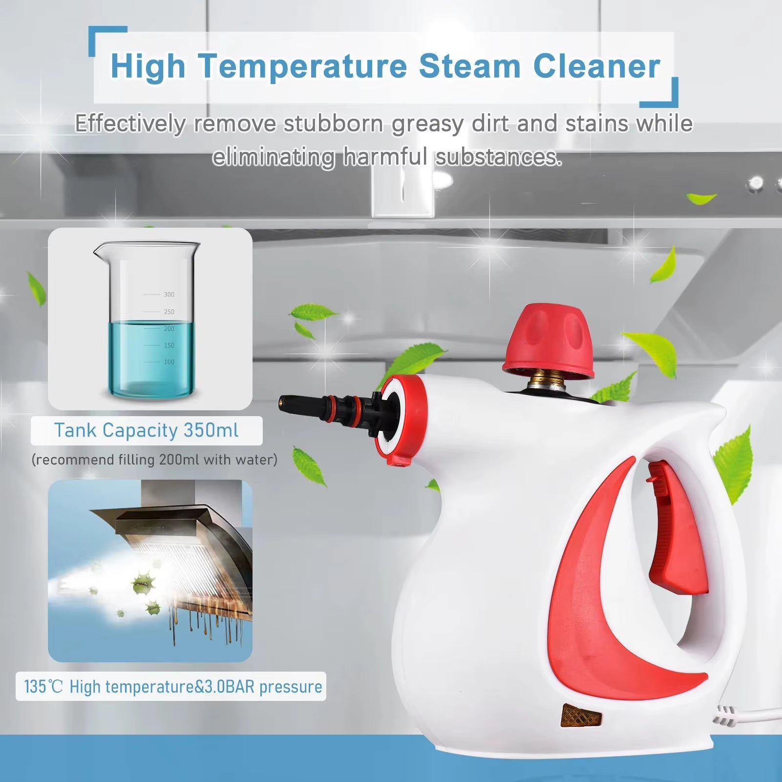 110V 220V High Pressure Steam Cleaning Machine High Temperature Household Cleaner for Cleaning Air Conditioning Oil Stains